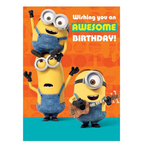 Awesome Birthday Tickle Minions Sound Card £3.40